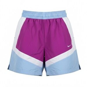 Nike Mens Basketball Shorts Vivid Color Block White Purple Blue, Size L, NWT